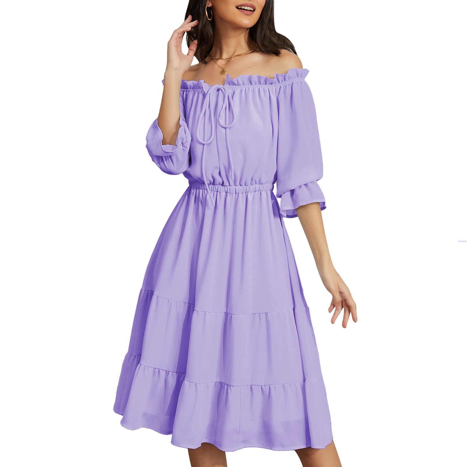 side frill dress - Evilato