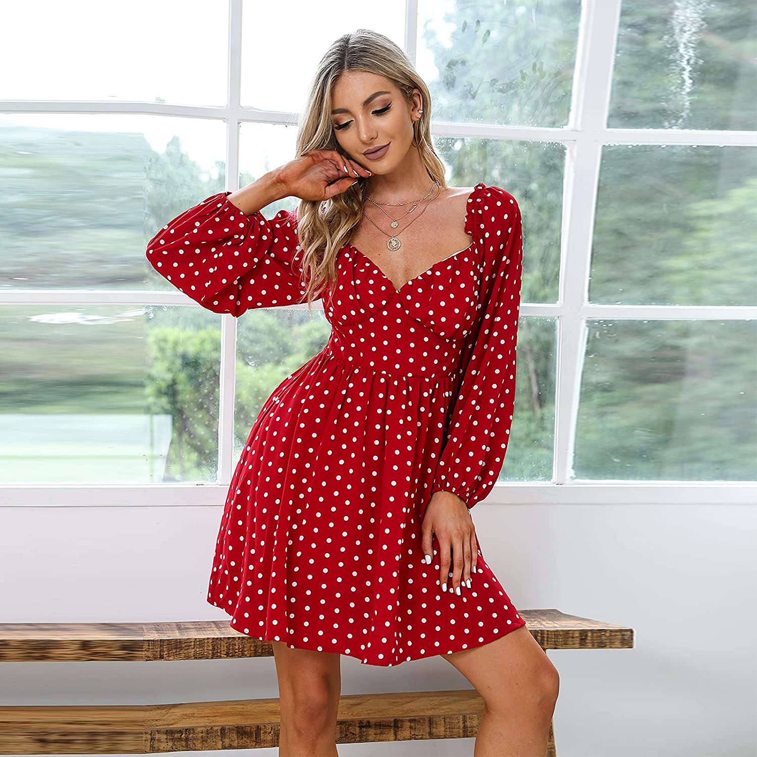 Polka dot dress clearance plt