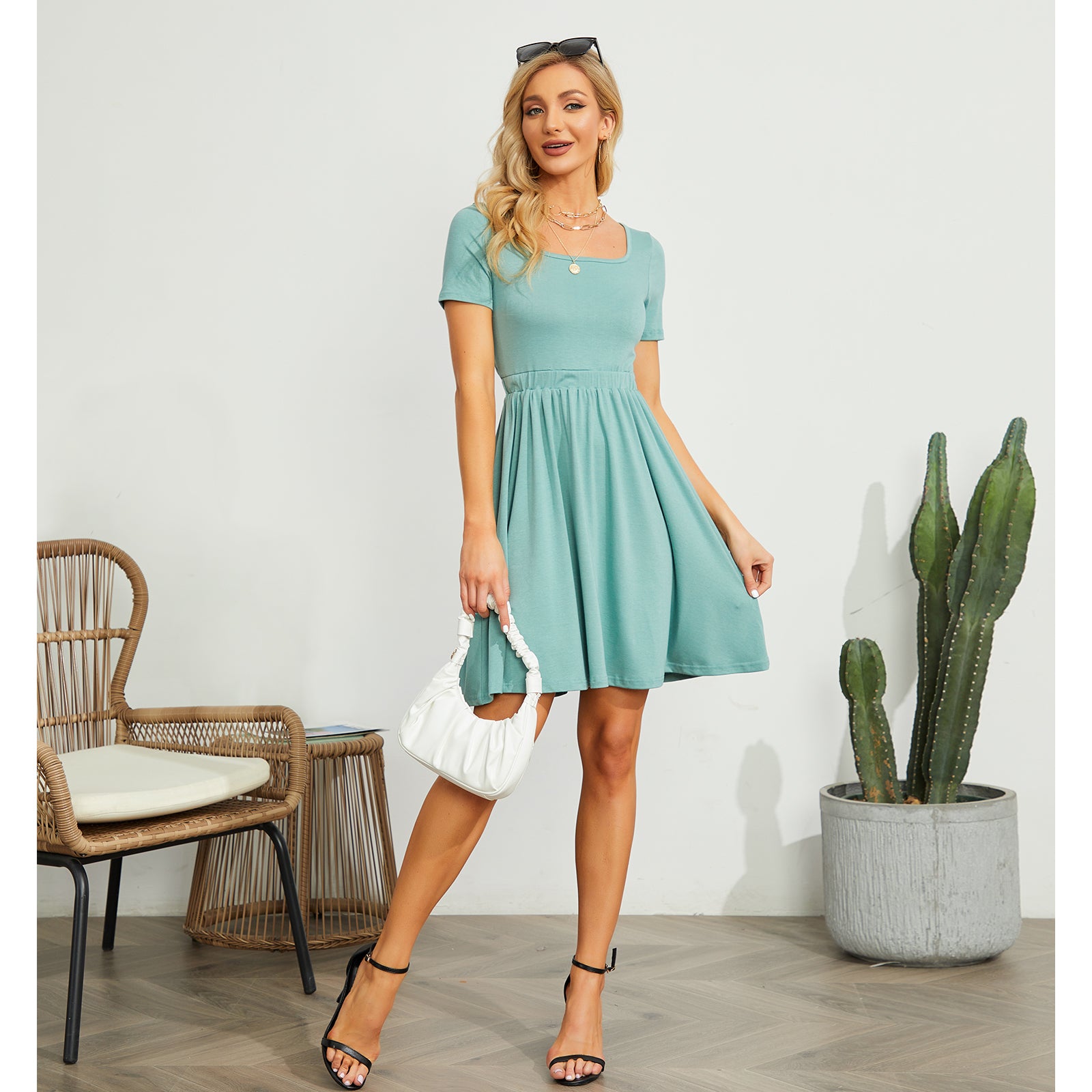 Cap Sleeve Skater Dress