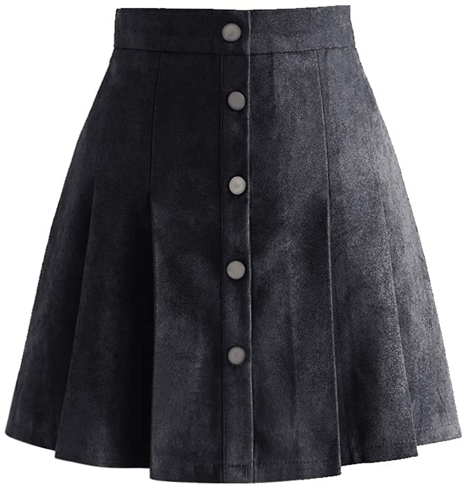 Button front skater clearance skirt